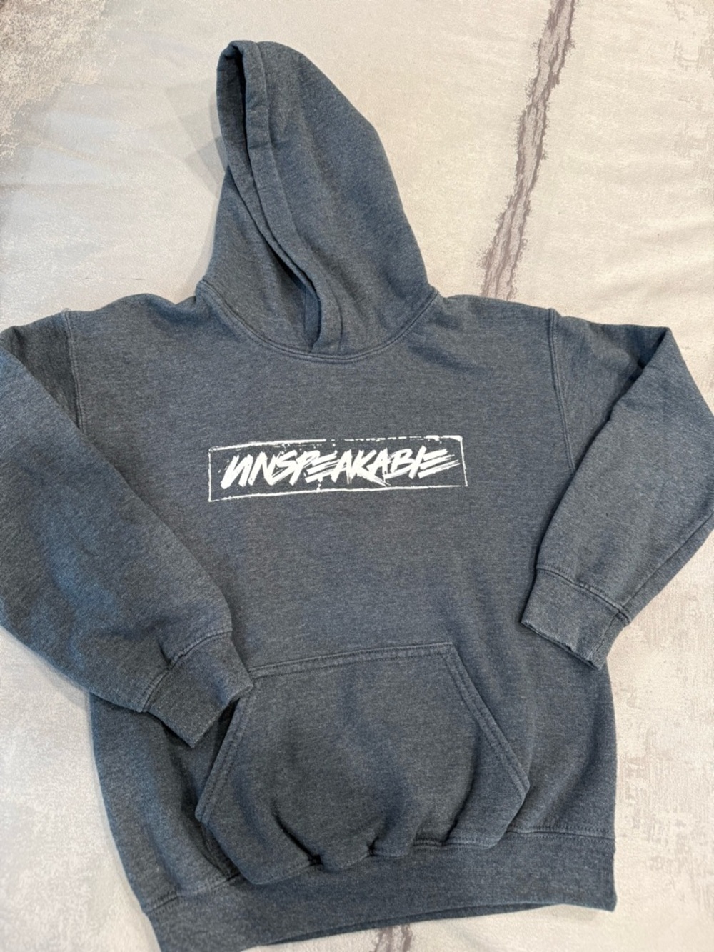 Kids’ UNSPEAKABLE Charcoal Gray/Blue Hoodie
